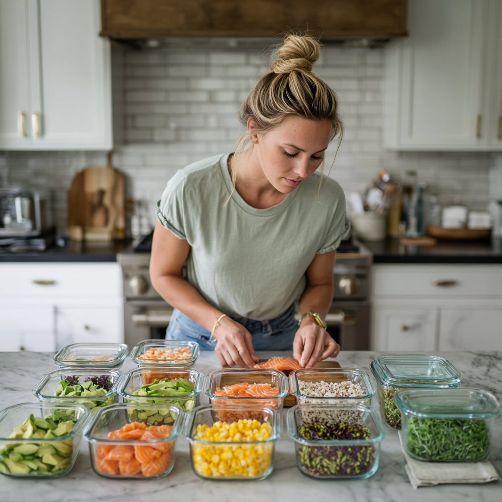 Roata echilibrului nutritional cu alimente colorate